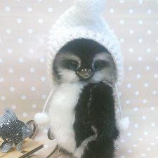 Сеня - мой маленький пингвин. Авторская игрушка ручной работы