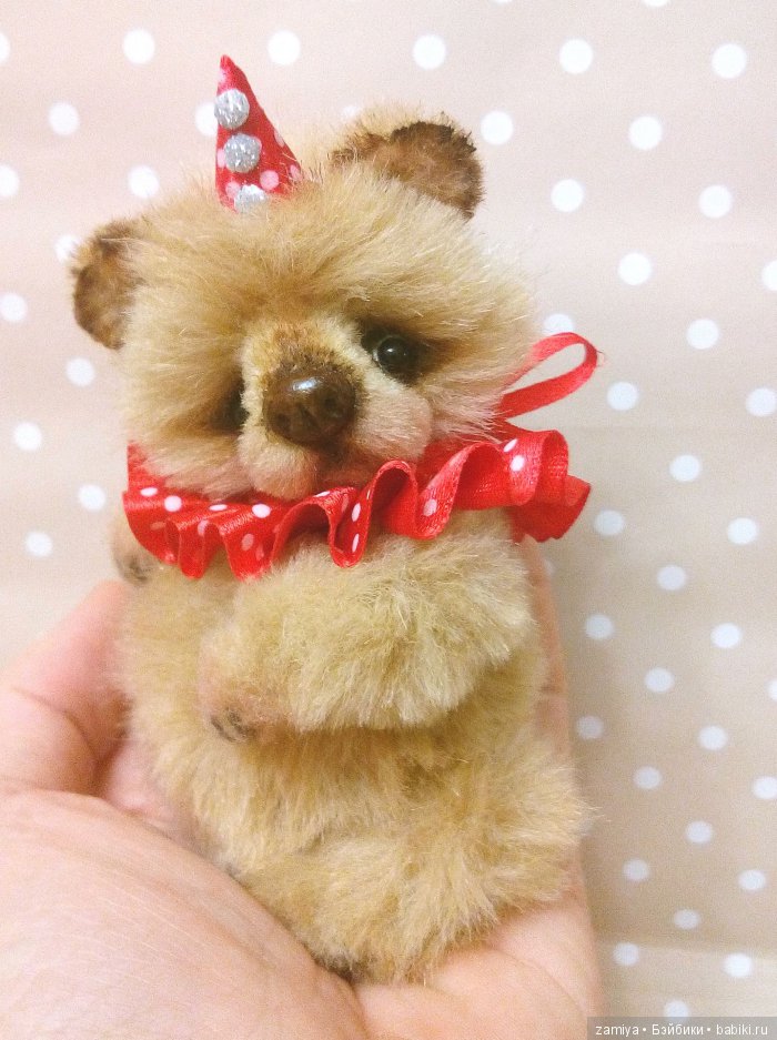 Пончик - минимишка, мишка тедди к Новому году