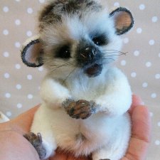 Яшка - Рождественский ежик, игрушка  ручной работы