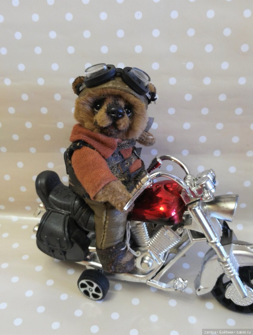 Мих - мой мишка байкер — Авторские мишки Тедди и друзья: фото