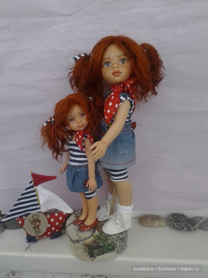 Поля и Оля.Два рыжика,два солнышка. ООАК куклы Паола Рейна