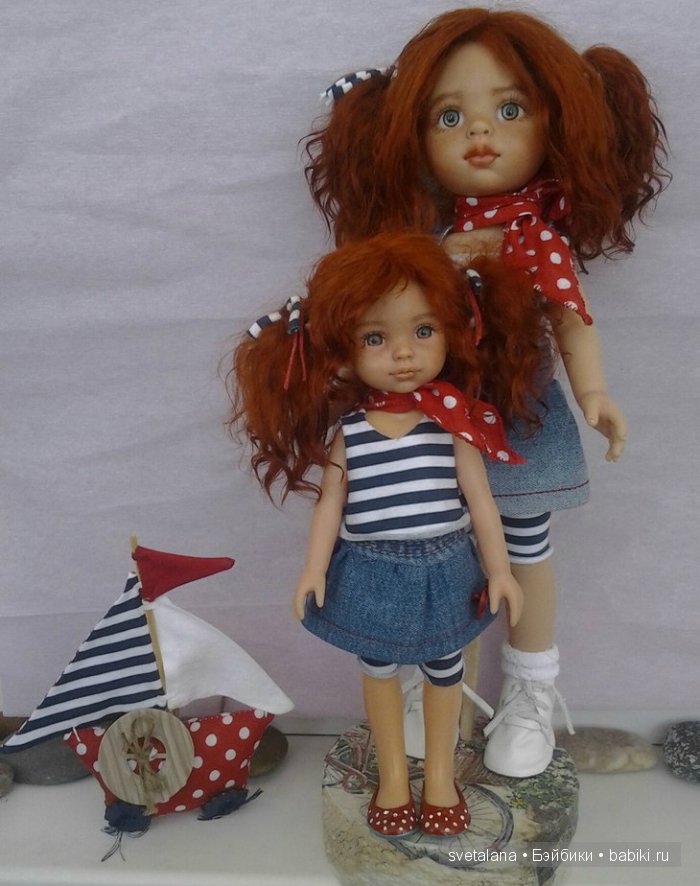 Поля и Оля.Два рыжика,два солнышка. ООАК куклы Паола Рейна (фото 3)