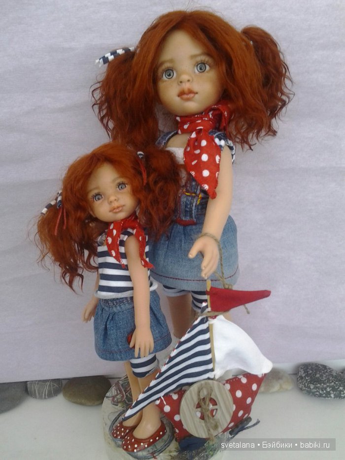 Поля и Оля.Два рыжика,два солнышка. ООАК куклы Паола Рейна (фото 7)