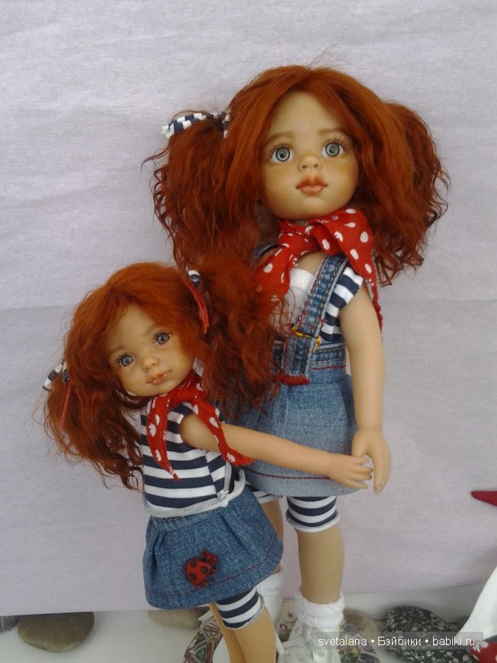 Поля и Оля.Два рыжика,два солнышка. ООАК куклы Паола Рейна (фото 5)