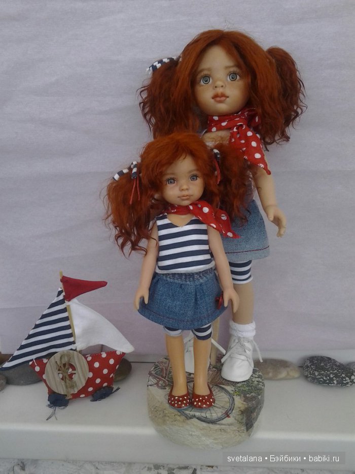 Поля и Оля.Два рыжика,два солнышка. ООАК куклы Паола Рейна (фото 4)