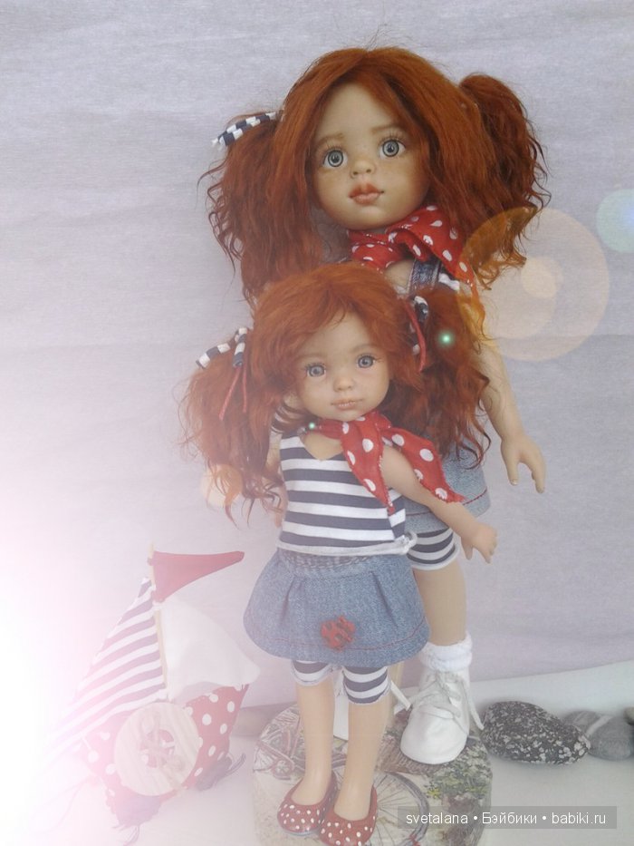 Поля и Оля.Два рыжика,два солнышка. ООАК куклы Паола Рейна