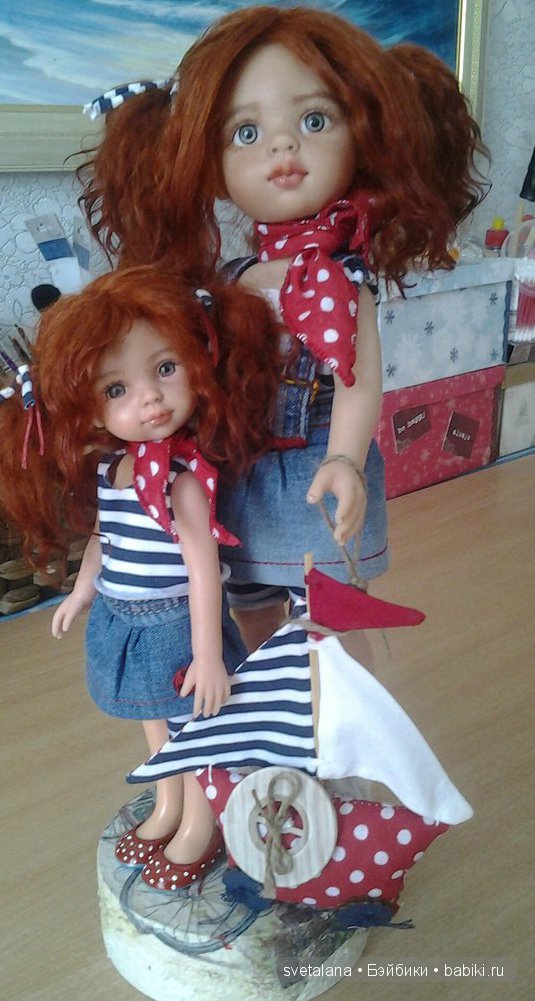 Поля и Оля.Два рыжика,два солнышка. ООАК куклы Паола Рейна
