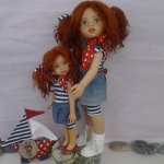 Поля и Оля.Два рыжика,два солнышка. ООАК куклы Паола Рейна
