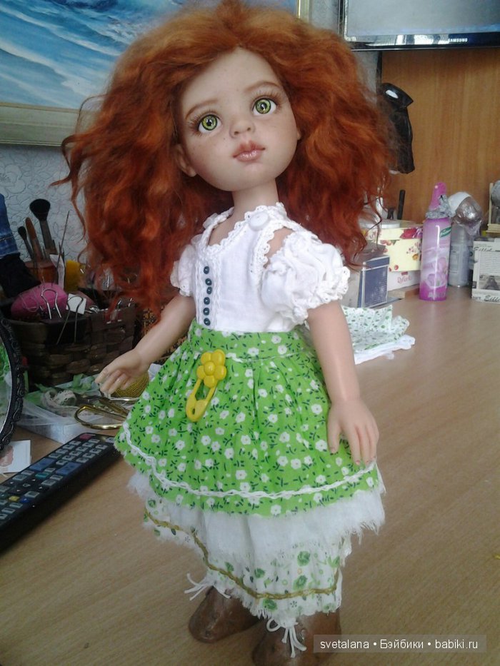 Ульянка. Рыжее чудо. ООАК куколки Паола Рейна
