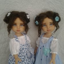 Две двойняшки, две сестрички. ООАК кукол Паола Рейна