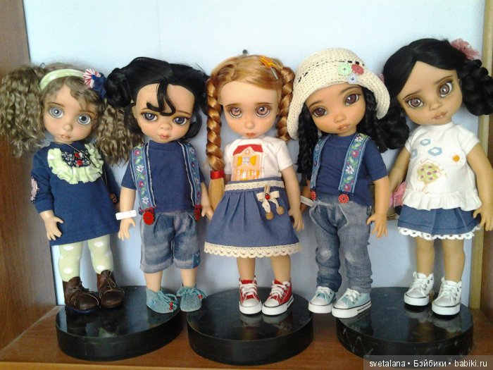 5 превращений в красавиц - ООАК кукол Disney animators collection