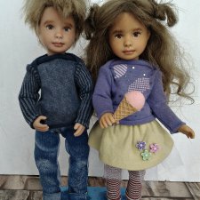 Миша и Соня. ООАК куколок Kruselings от kathe kruse