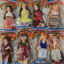 Винтажные сувенирные куклы в нац. костюмах