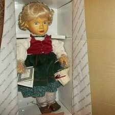 Деревянная кукла Хейди 1992 Hamilton Collection HEIDI 17 1/2" No. 144