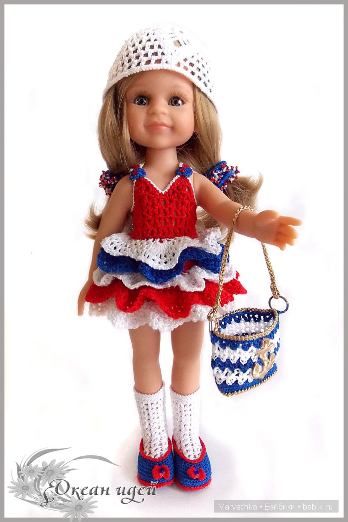 Морской круиз - нарядный комплект для куклы Паола Рейна