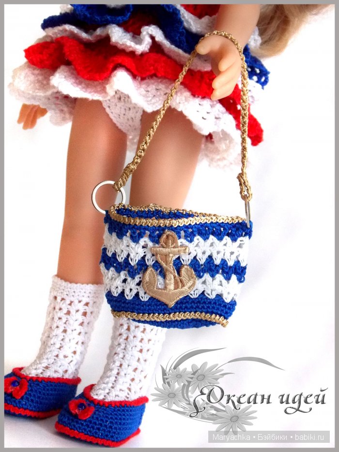 сумочка для куклы крючком