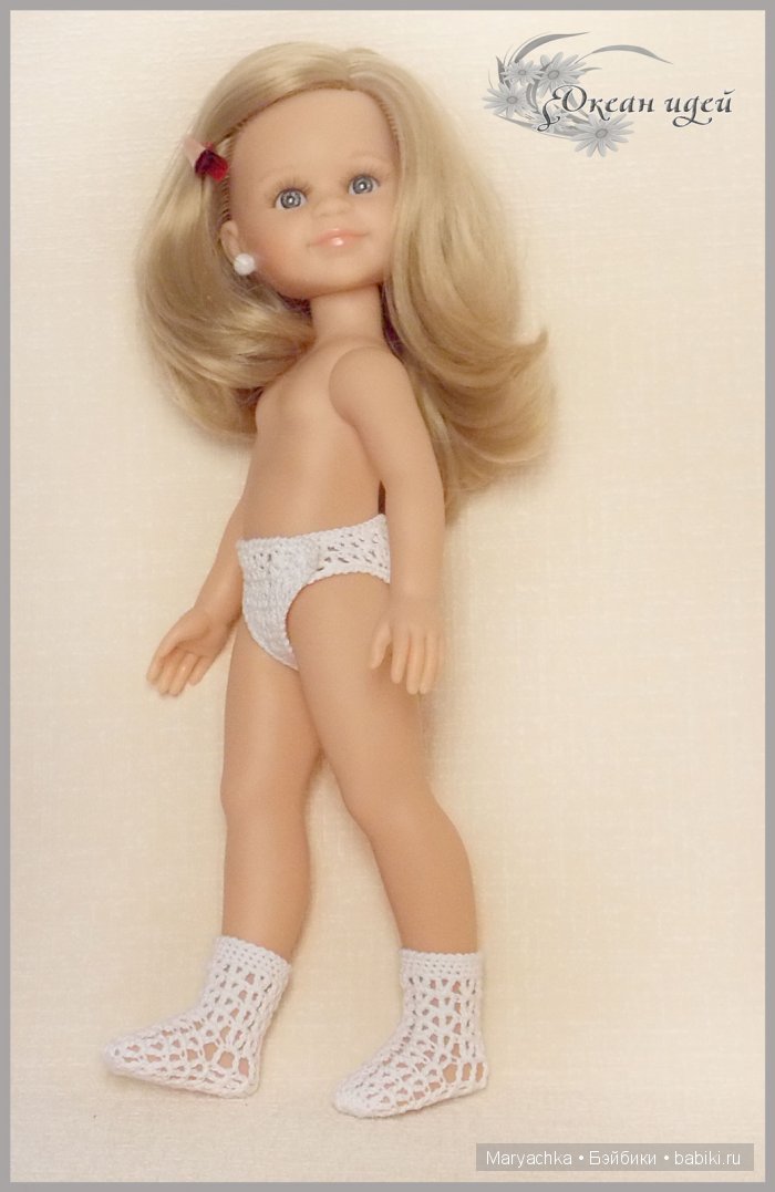 носки для куклы из хлопка