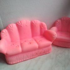 Мебель для кукол Барби Gloria 22004 диван и кресло