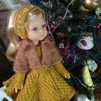 Со старым Новым Годом или новогодний наряд для куклы  Клаудии  Паола Рейна, Paola Reina