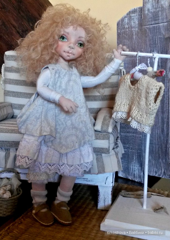 Бохо-модница. Текстильная кукла (фото 6)