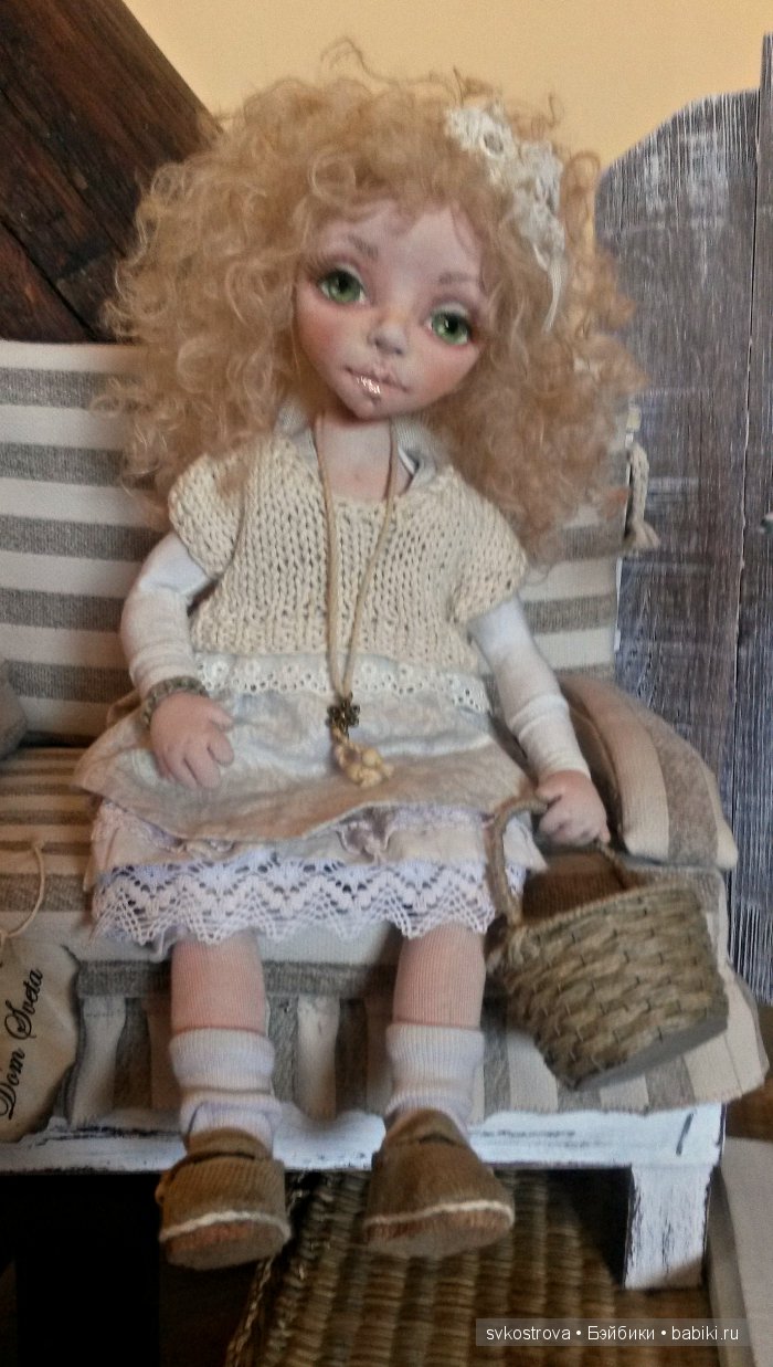 Бохо-модница. Текстильная кукла (фото 7)