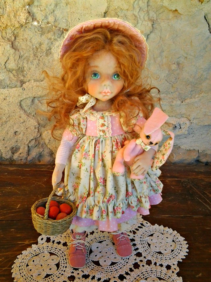 Глашенька - пасхальная текстильная девочка (фото 7)