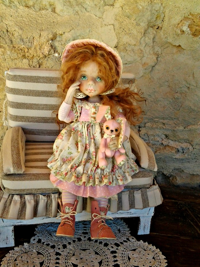 Глашенька - пасхальная текстильная девочка (фото 5)