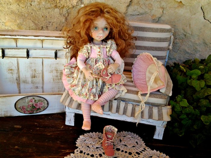 Глашенька - пасхальная текстильная девочка (фото 3)