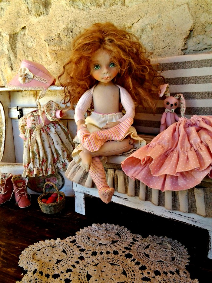 Глашенька - пасхальная текстильная девочка (фото 2)