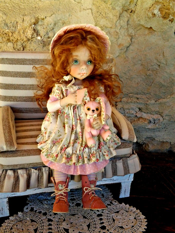 Глашенька - пасхальная текстильная девочка (фото 4)