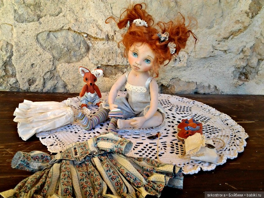 Текстильная девочка Хосетта (фото 3)