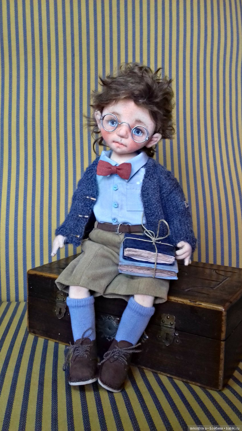 Интеллектуал Даниэль. Текстильная кукла (фото 4)