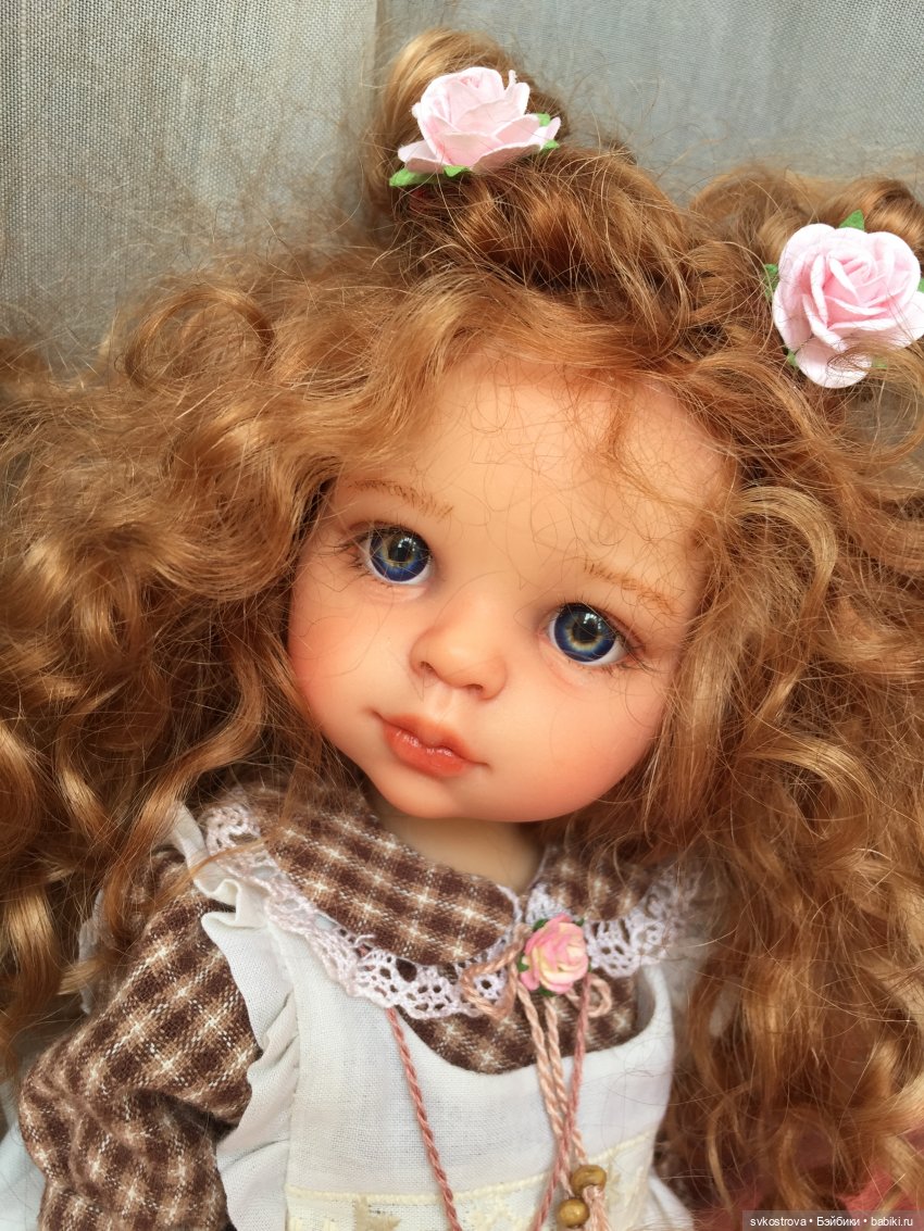 Оленька с олененком — ООАК Paola Reina (Паола Рейна) и испанских кукол: перерисовка (фото 5)