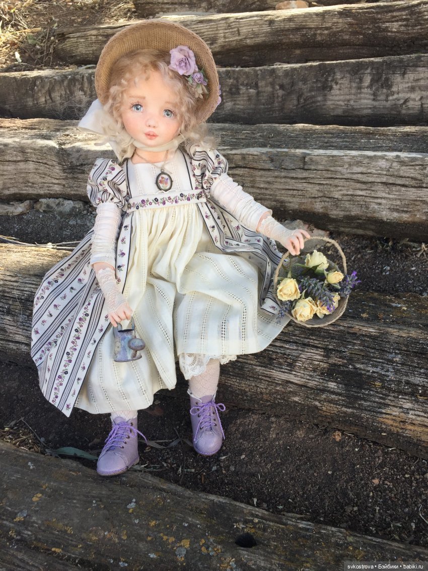 Текстильная кукла - душа, завернутая в ткань. Виолетта (фото 4)