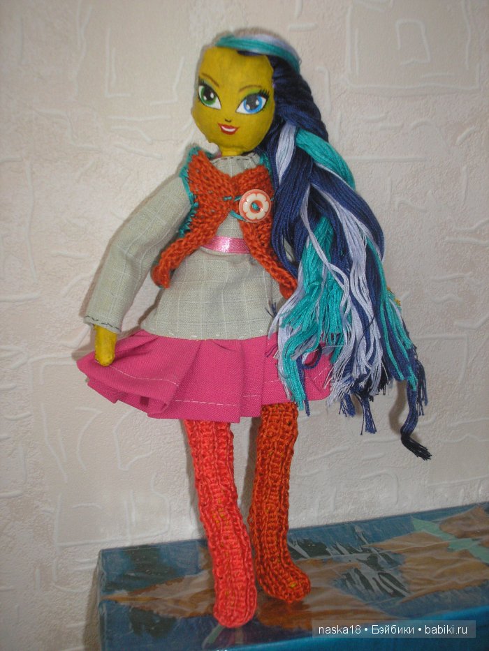 Что я сделала для своей дочки. Авторская текстильная кукла (фото 9)