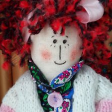 Текстильная кукла "Гимназистка"