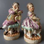 Парные антикварные статуэтки. Meissen,Германия
