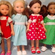 Мои куклы, начало показа моих кукложителей......паолки .Парад девчонок      ....,часть 3   ,платьица в горошек