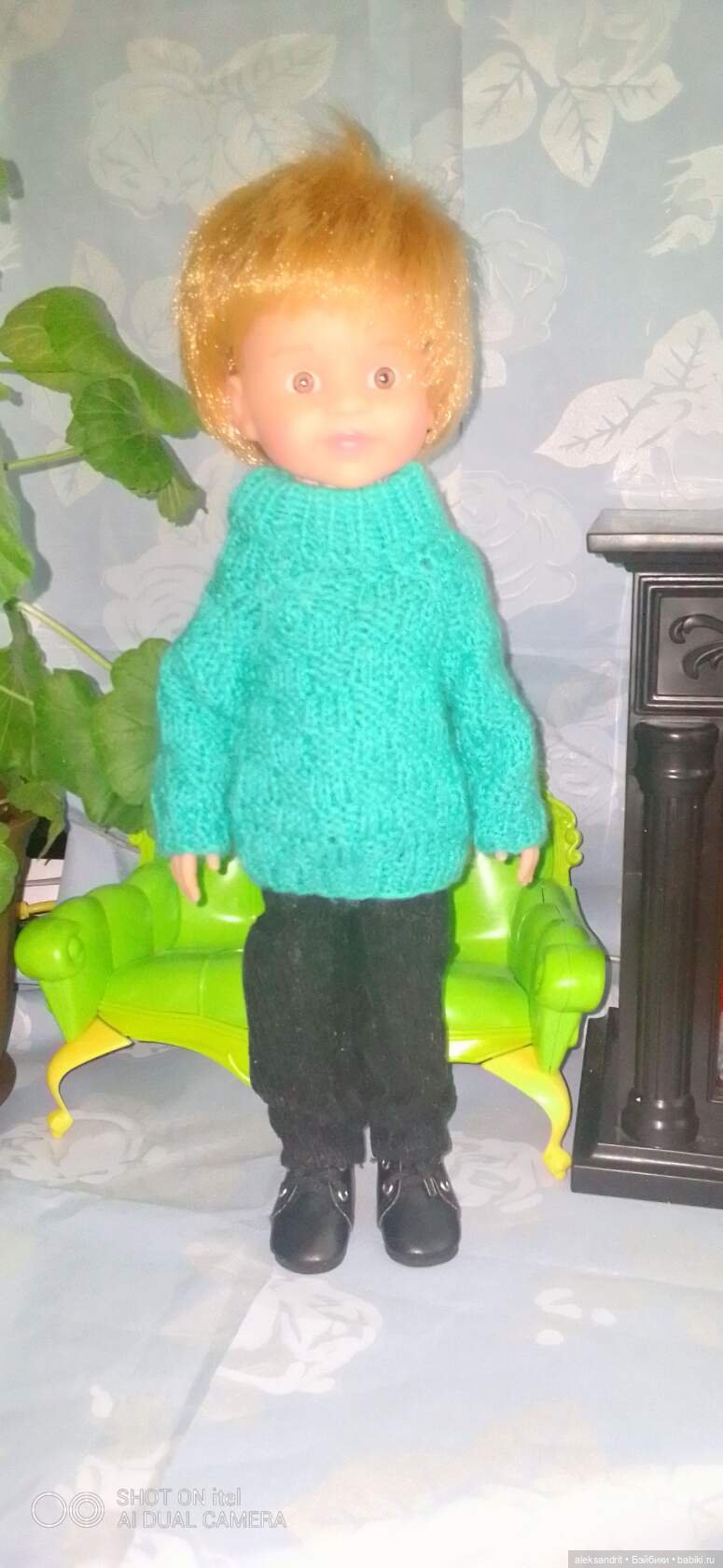 Вязанные наряды для кукол......утеплились (фото 6)