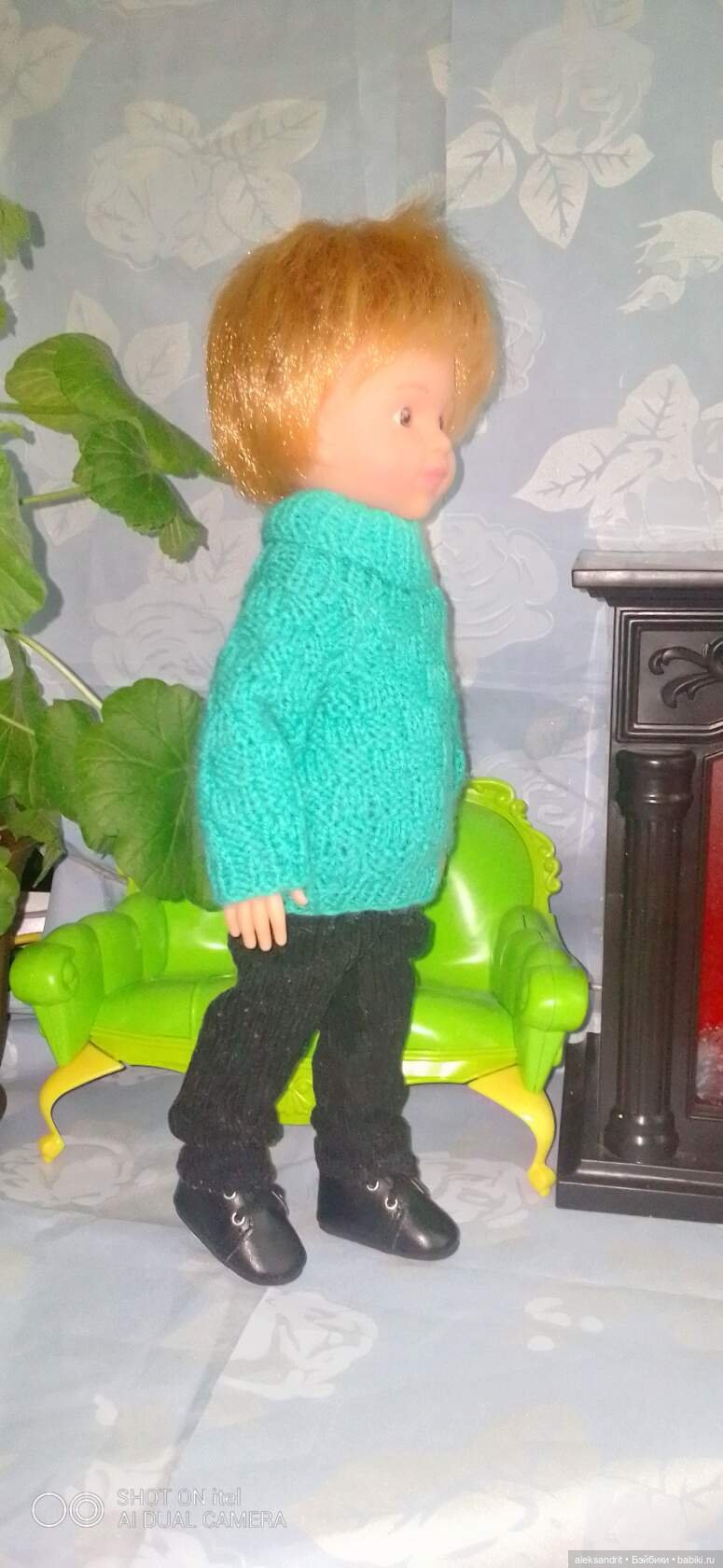 Вязанные наряды для кукол......утеплились (фото 5)