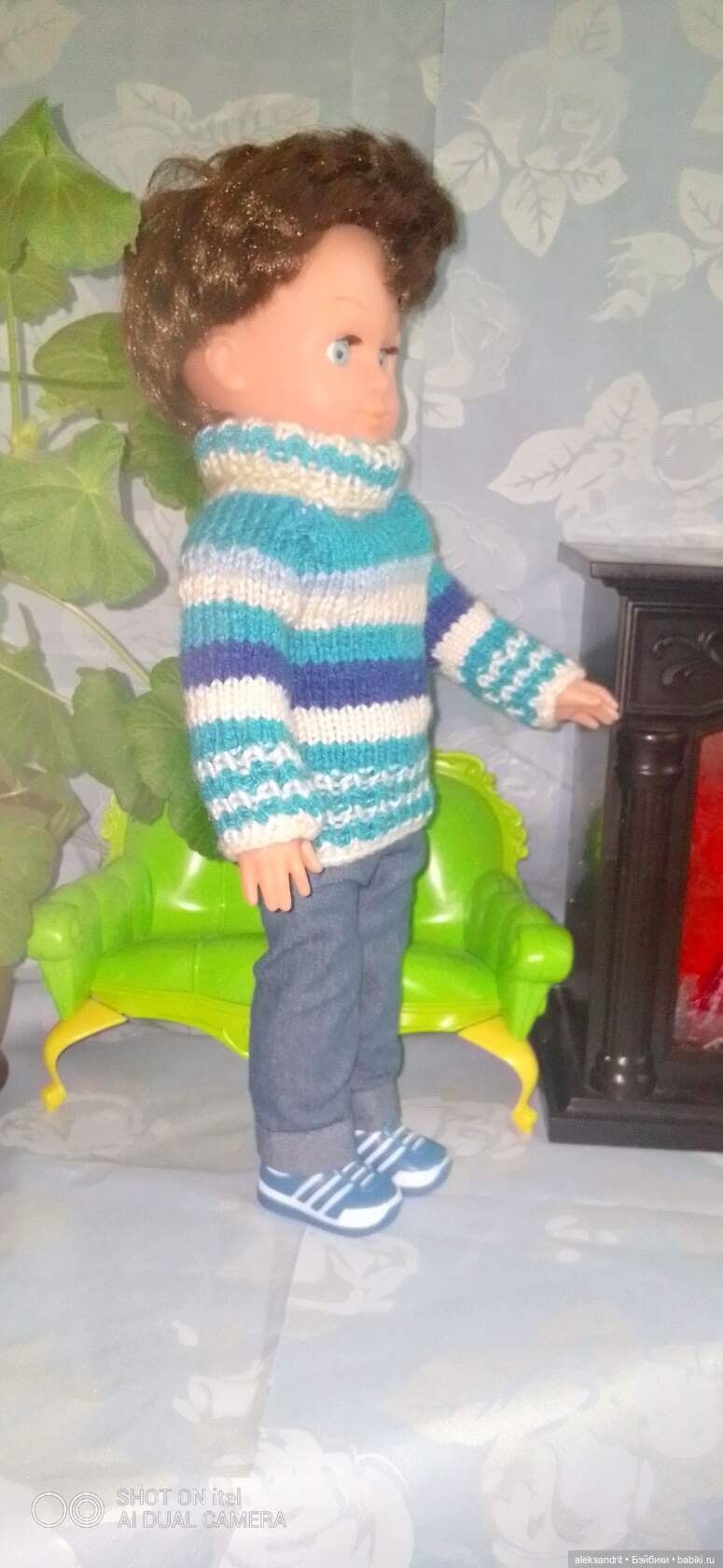 Вязанные наряды для кукол......утеплились (фото 2)