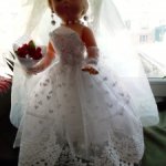 наряд невесты для кукол 50 см