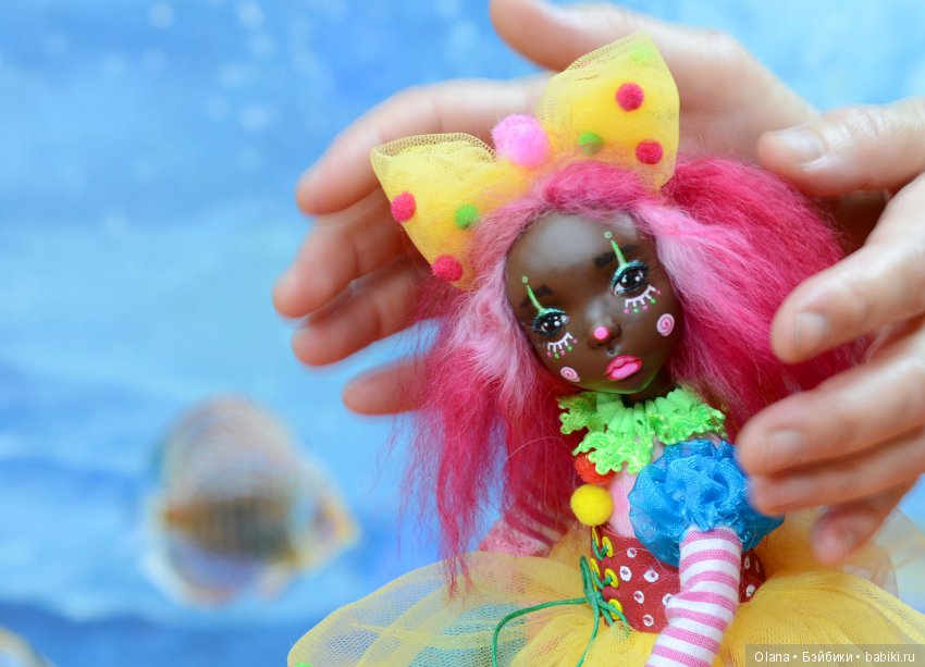 Подвижная кукла Хеппи, родившаяся на Мастер Классе Натали Ворожко