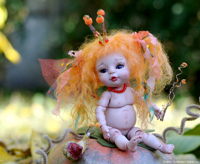 Тыквенная фея, или подготовка куклы БЖД Агули к киевской выставке "Модна лялька" (фото 8)