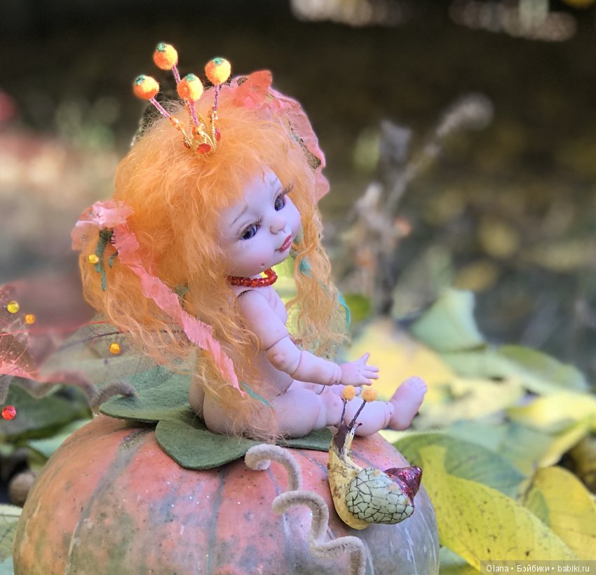 Тыквенная фея, или подготовка куклы БЖД Агули к киевской выставке "Модна лялька" (фото 7)