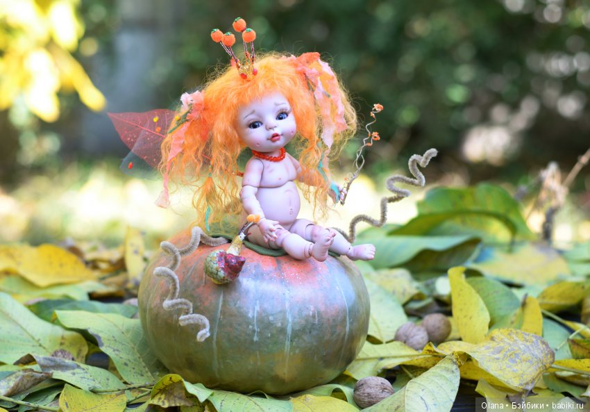 Тыквенная фея, или подготовка куклы БЖД Агули к киевской выставке "Модна лялька" (фото 9)