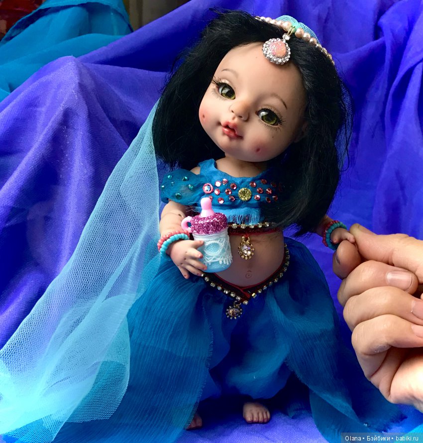 Рождение младенца BJD из полиуретана в образе маленькой диснеевской принцессы