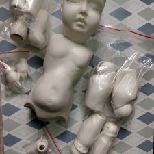 Фарфоровая шарнирная кукла. Заготовка