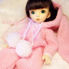 Нежно-розовый кигуруми  "Зайка" для Littlefee