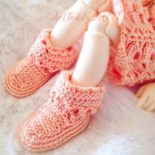 Вязаная обувь для кукол